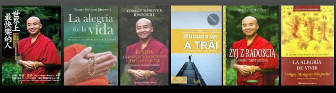 Mingyur RInpoche's books in multiple languages