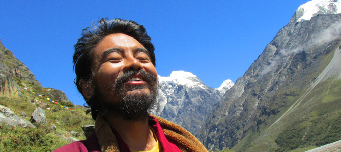Mingyur Rinpoche on Retreat January 2014. Photo Lama Tashi.